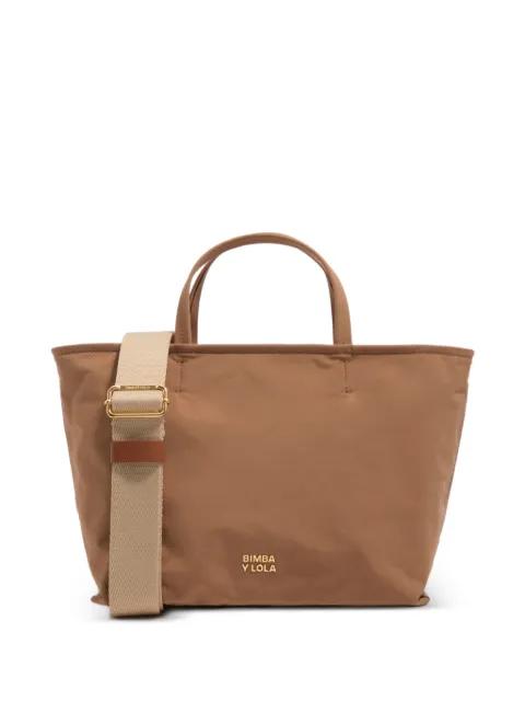 medium logo-detail tote bag by BIMBA Y LOLA
