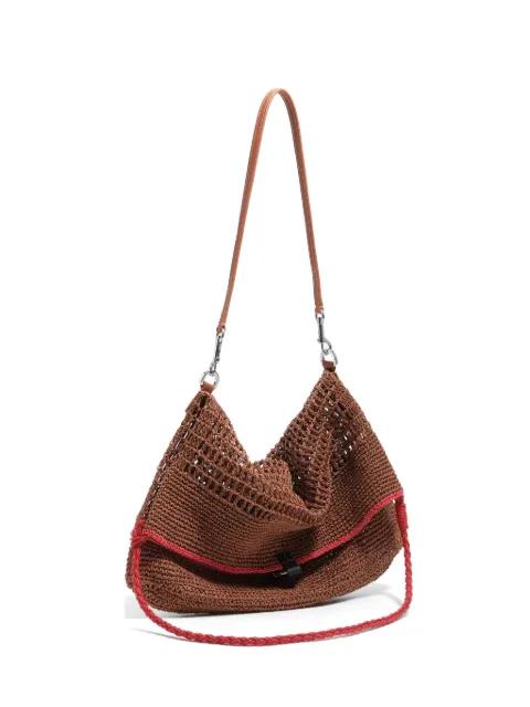 medium woven-design shoulder bag by BIMBA Y LOLA