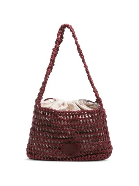 medium woven leather shoulder bag by BIMBA Y LOLA