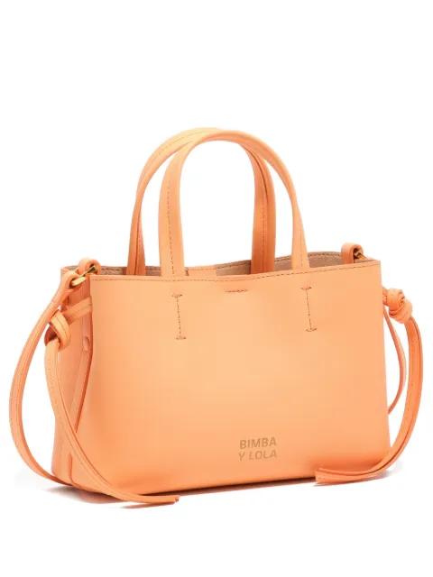 mini logo-plaque tote bag by BIMBA Y LOLA