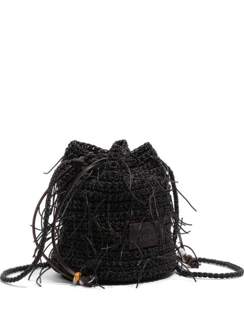 mini plaited leather bucket bag by BIMBA Y LOLA