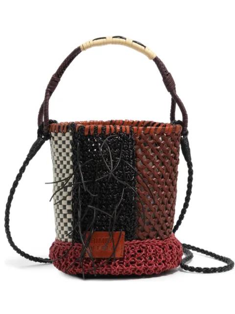 mini woven bucket bag by BIMBA Y LOLA