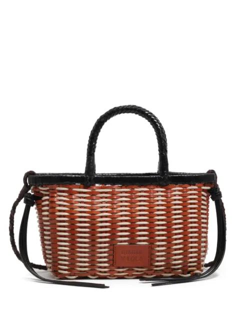 mini woven-leather tote bag by BIMBA Y LOLA