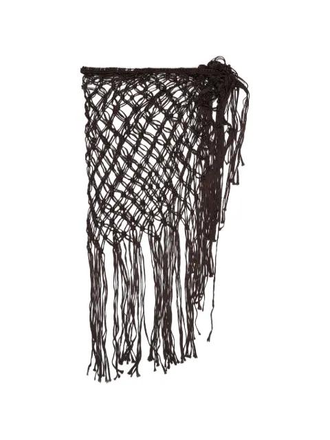open-knit fringed scarf by BIMBA Y LOLA