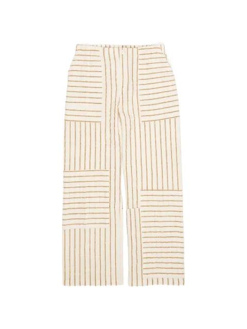 patchwork striped trousers by BIMBA Y LOLA