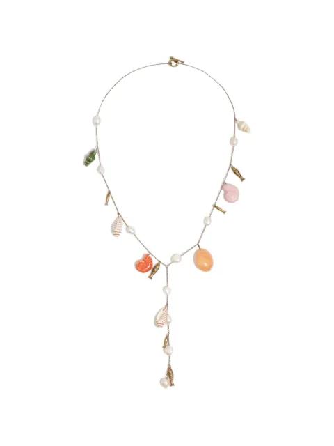 pearl-embellished charm necklace by BIMBA Y LOLA