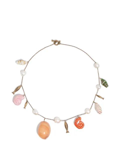 pearl-embellished charm necklace by BIMBA Y LOLA