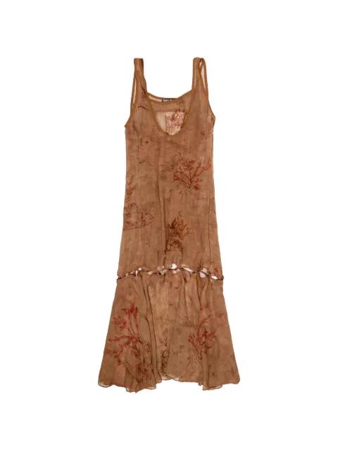 print tiered midi dress by BIMBA Y LOLA