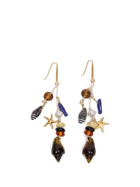 resin-shell drop earrings by BIMBA Y LOLA