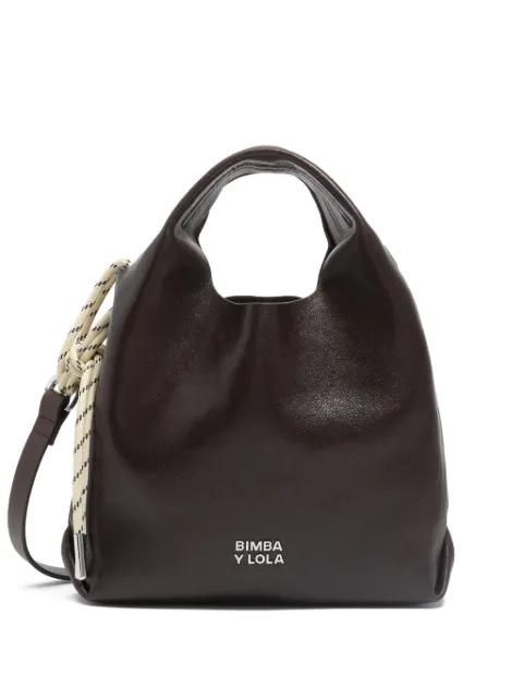 rope-detail leather tote bag by BIMBA Y LOLA