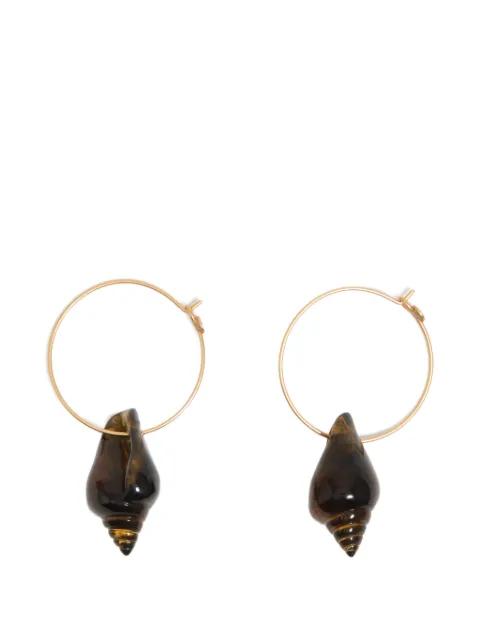 seashell hoop earrings by BIMBA Y LOLA
