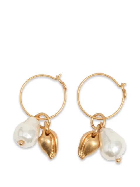 seashell hoop earrings by BIMBA Y LOLA