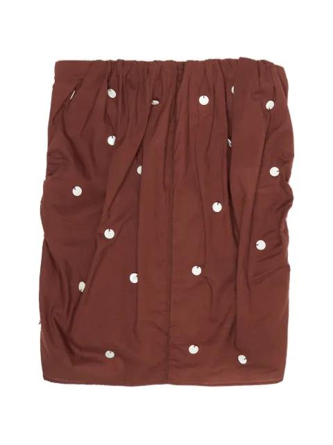 sequin-embellished gathered top by BIMBA Y LOLA