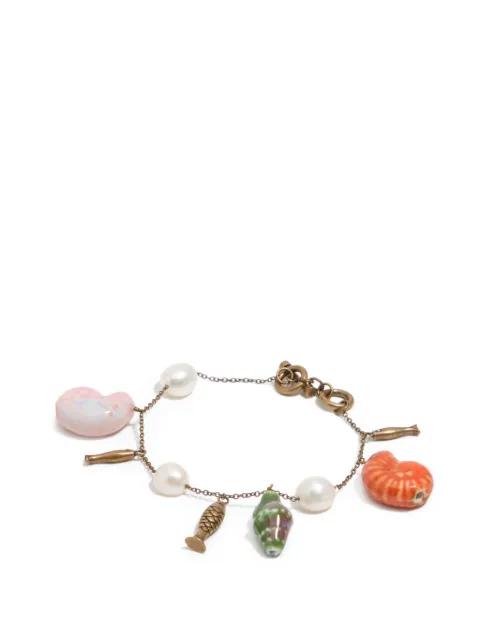 shell-charm pearl-embellished bracelet by BIMBA Y LOLA