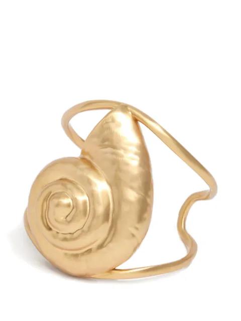 shell-motif hammered cuff bracelet by BIMBA Y LOLA