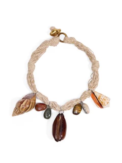 shell-pendants cord necklace by BIMBA Y LOLA