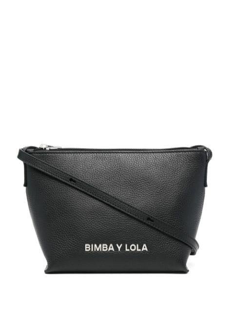 Bimba Y Lola Small Leather Crossbody Bag In Black
