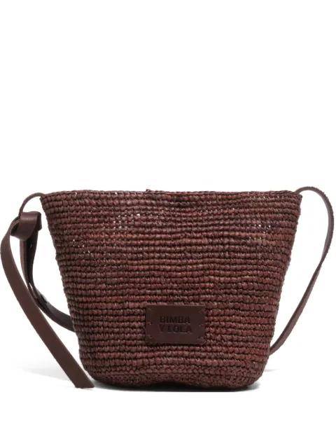 small woven logo-detail shoulder bag by BIMBA Y LOLA