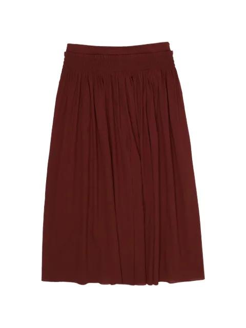 smocked gathered skirt by BIMBA Y LOLA
