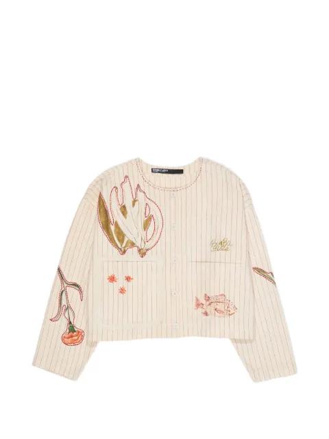striped printed jacket by BIMBA Y LOLA