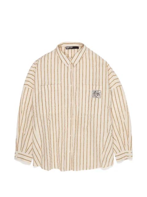 texture-finish striped shirt by BIMBA Y LOLA