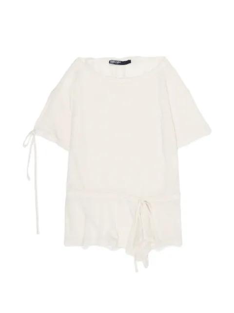 tie-fastening drawstring top by BIMBA Y LOLA