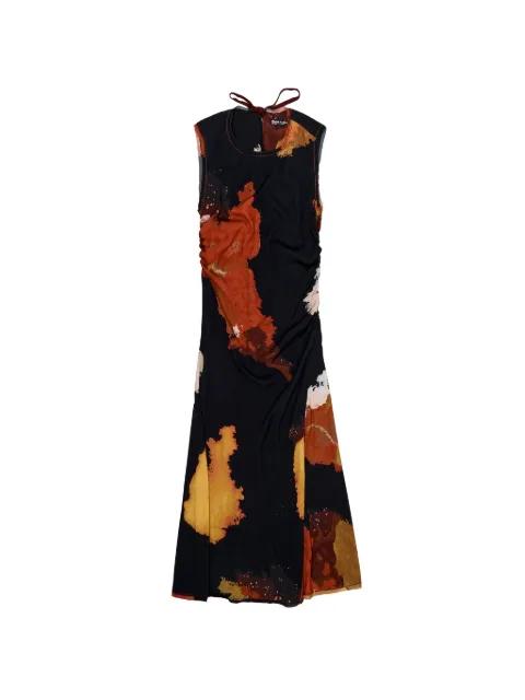 tie-fastening printed midi dress by BIMBA Y LOLA