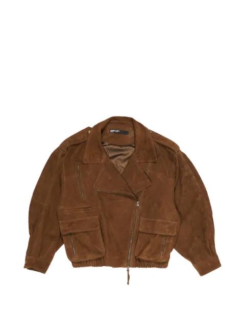 zip-fastening suede jacket by BIMBA Y LOLA