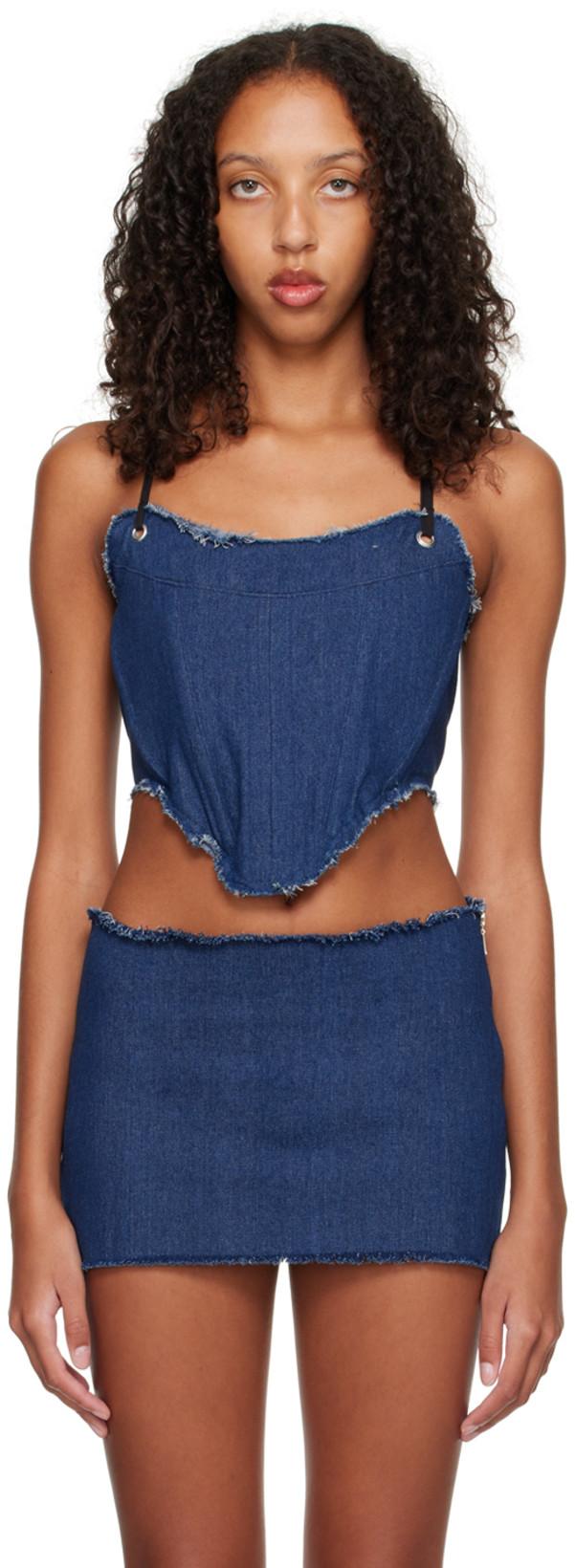SSENSE Exclusive Blue Ruta Denim Tank Top by BINYA
