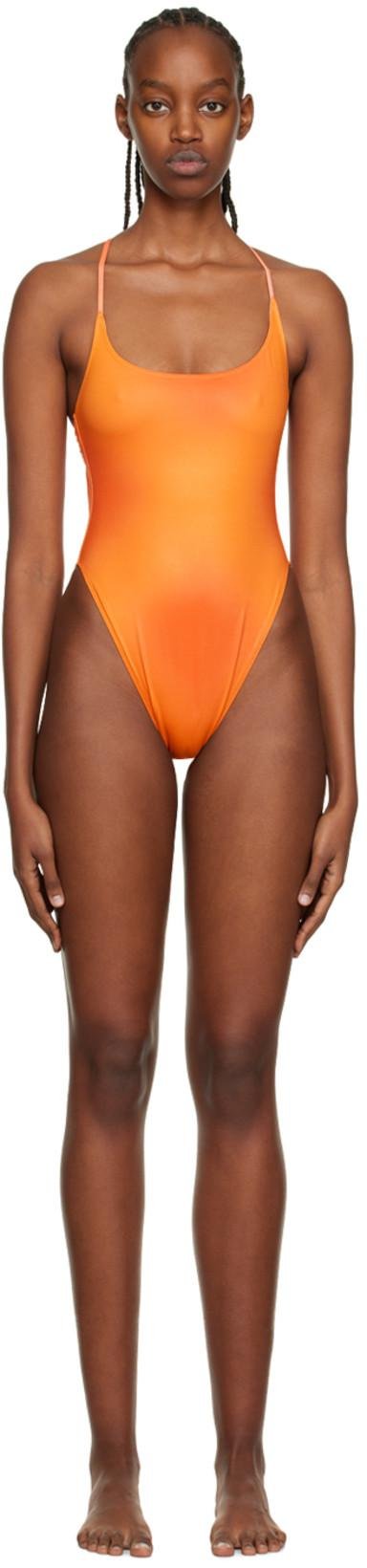 SSENSE Exclusive Orange Valkiria One-Piece Swimsuit by BINYA