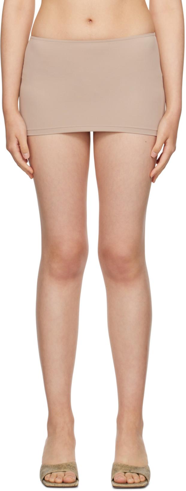Taupe Retorno Miniskirt by BINYA