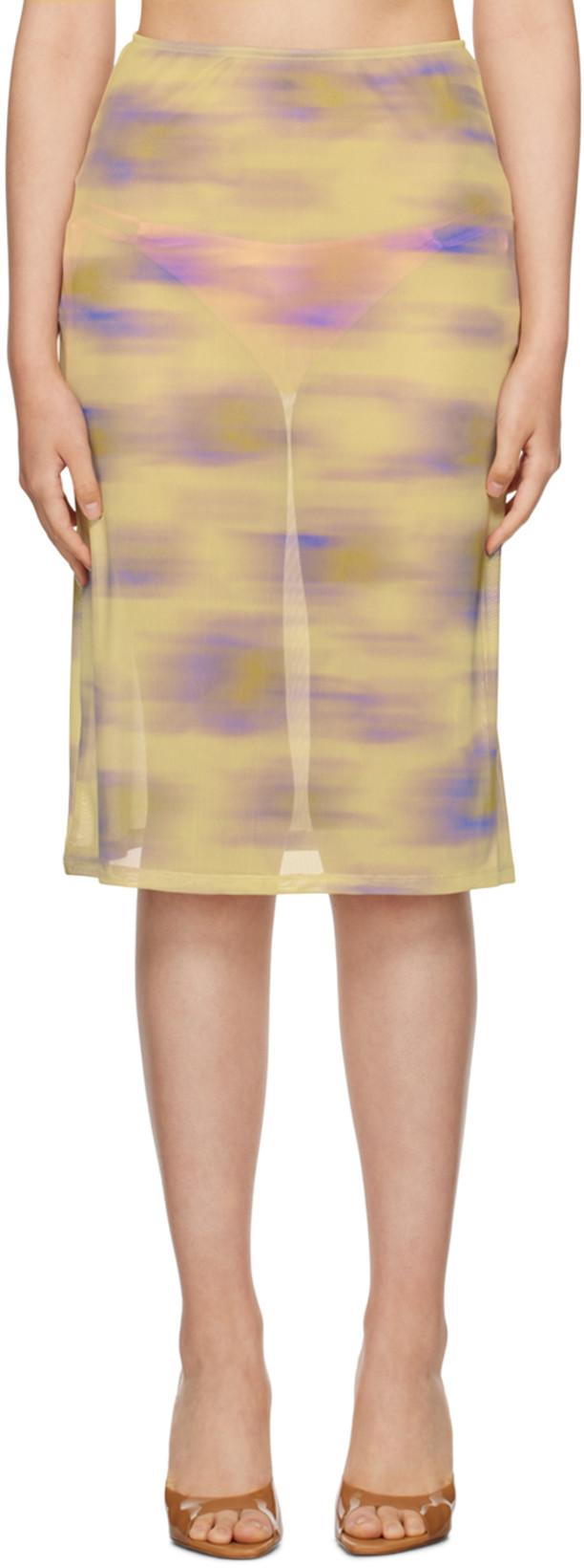 Yellow Coco Midi Skirt by BINYA