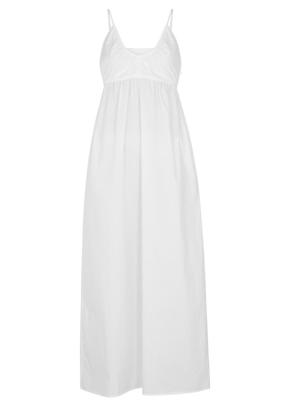 Alba white cotton-poplin maxi dress by BIRD&KNOLL