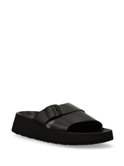Almina leather slides by BIRKENSTOCK
