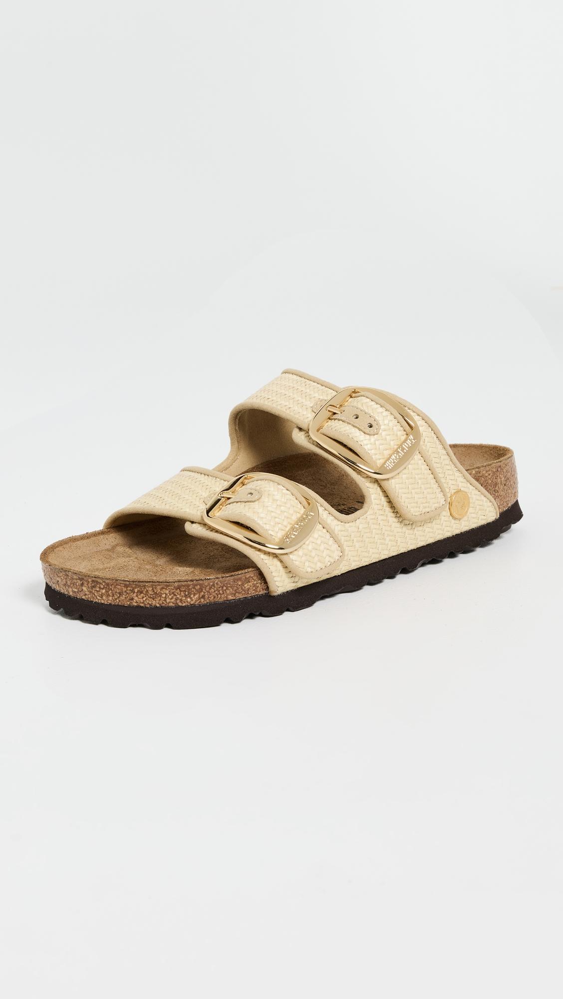 Arizona Big Buckle Raffia Sandals by BIRKENSTOCK