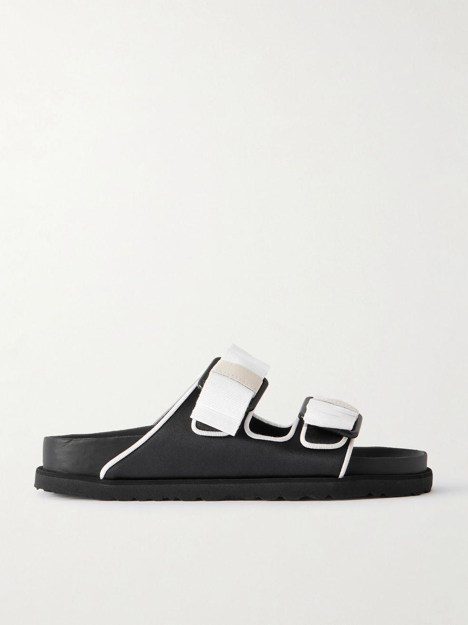 Arizona bow-detailed grosgrain-trimmed satin sandals by BIRKENSTOCK