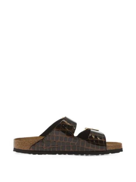 Arizona croc-effect leather sandals by BIRKENSTOCK