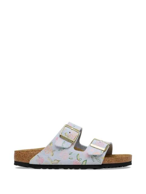 Arizona floral-print suede sandals by BIRKENSTOCK