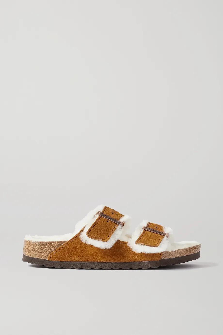 Arizona shearling-lined suede sandals by BIRKENSTOCK