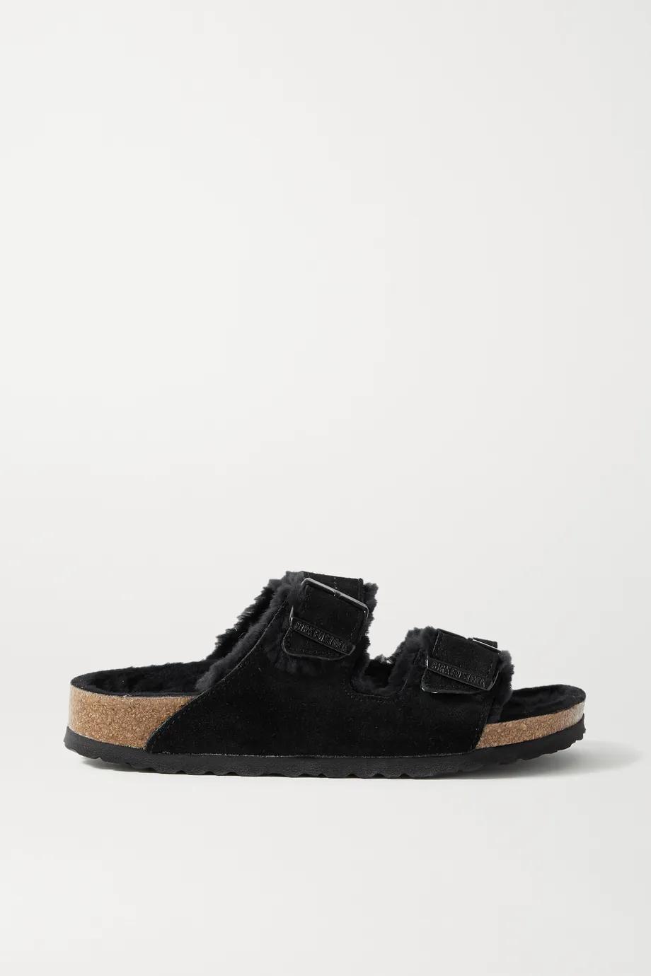 Arizona shearling-lined suede sandals by BIRKENSTOCK