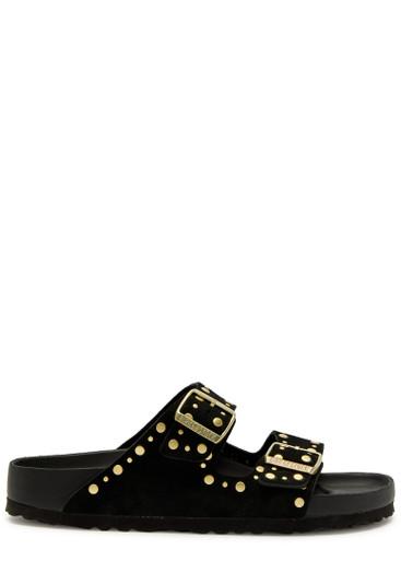 Arizona studded suede sliders by BIRKENSTOCK