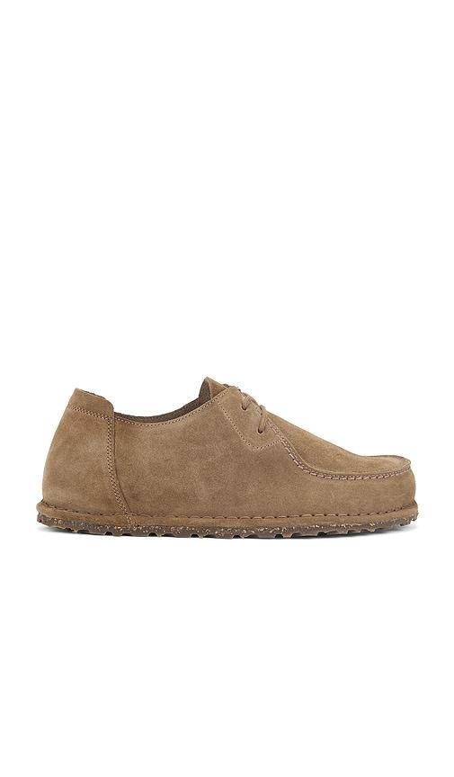 BIRKENSTOCK Utti Lace Up Deep Blue in Taupe by BIRKENSTOCK