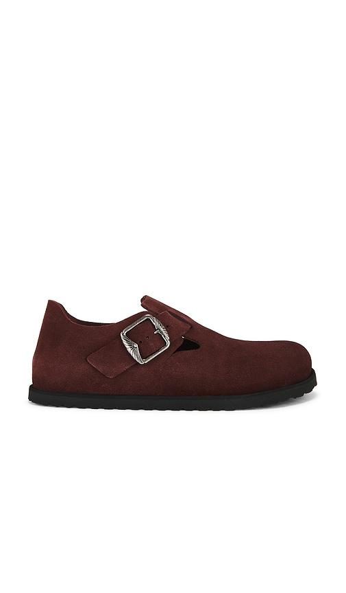 Birkenstock 1774 London Suede 1774 Clog in Burgundy by BIRKENSTOCK