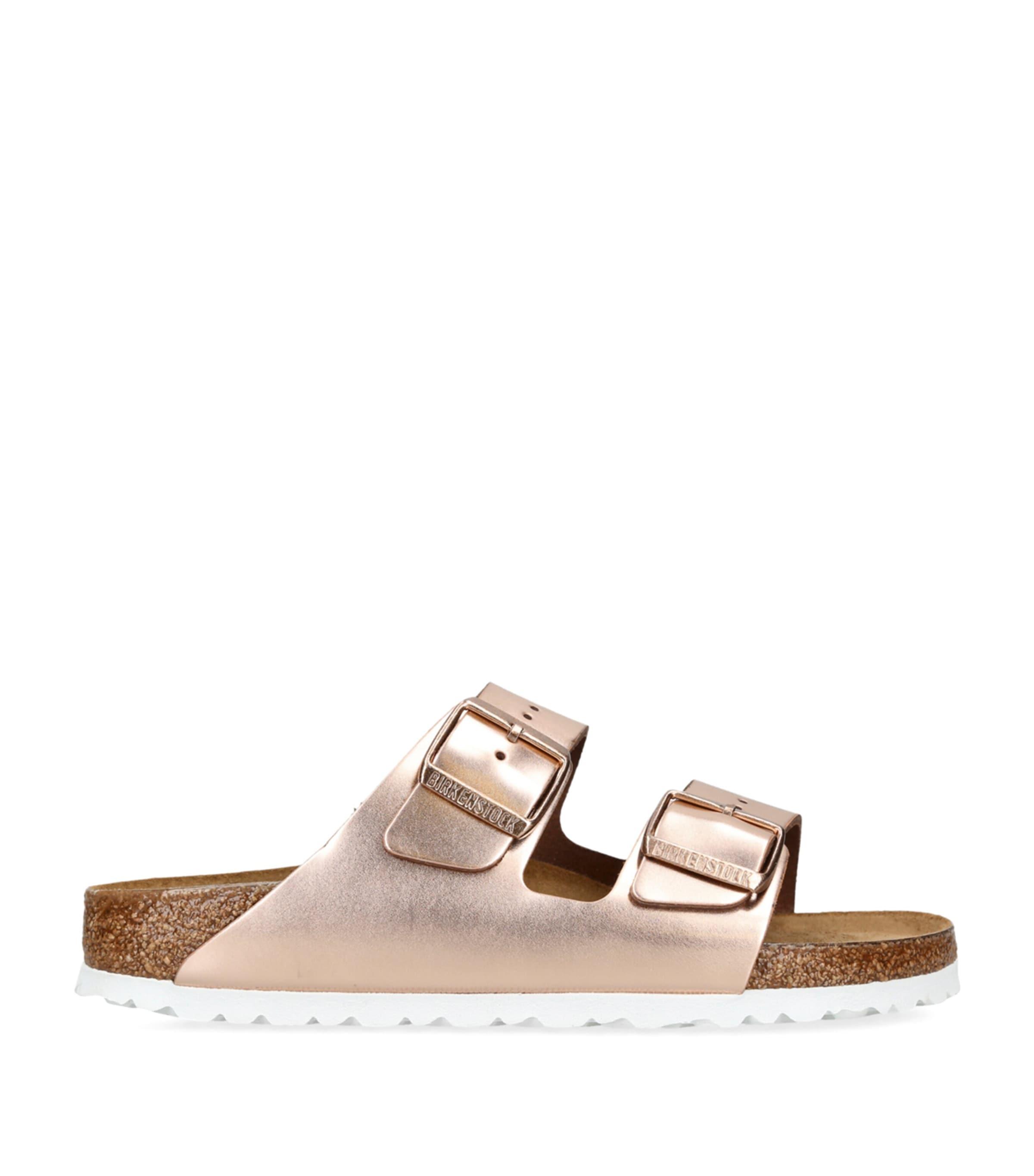 Birkenstock Leather Metallic Arizona Sandals by BIRKENSTOCK