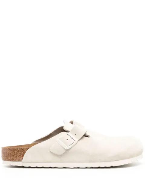 Boston Clog "Suede-Antique White" by BIRKENSTOCK