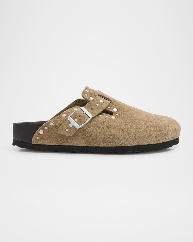 Boston Exquisite Rivets Suede Clogs by BIRKENSTOCK Boston Exquisite Rivets Suede Clogs by BIRKENSTOCK