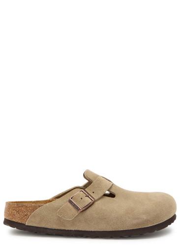 Boston brushed suede sliders by BIRKENSTOCK