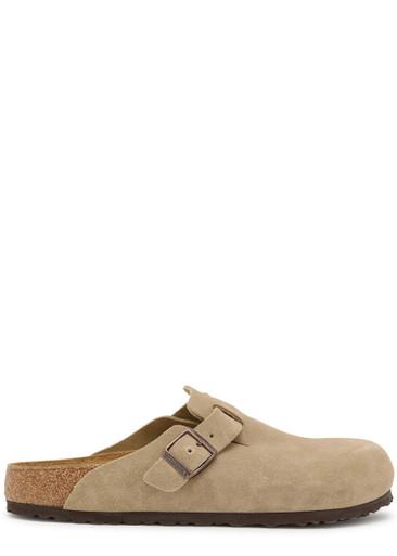 Boston brushed suede sliders by BIRKENSTOCK