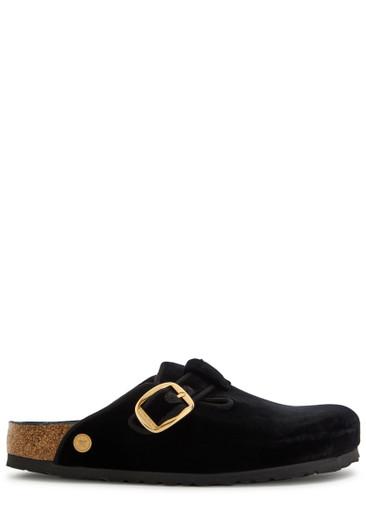 Boston velvet sliders by BIRKENSTOCK
