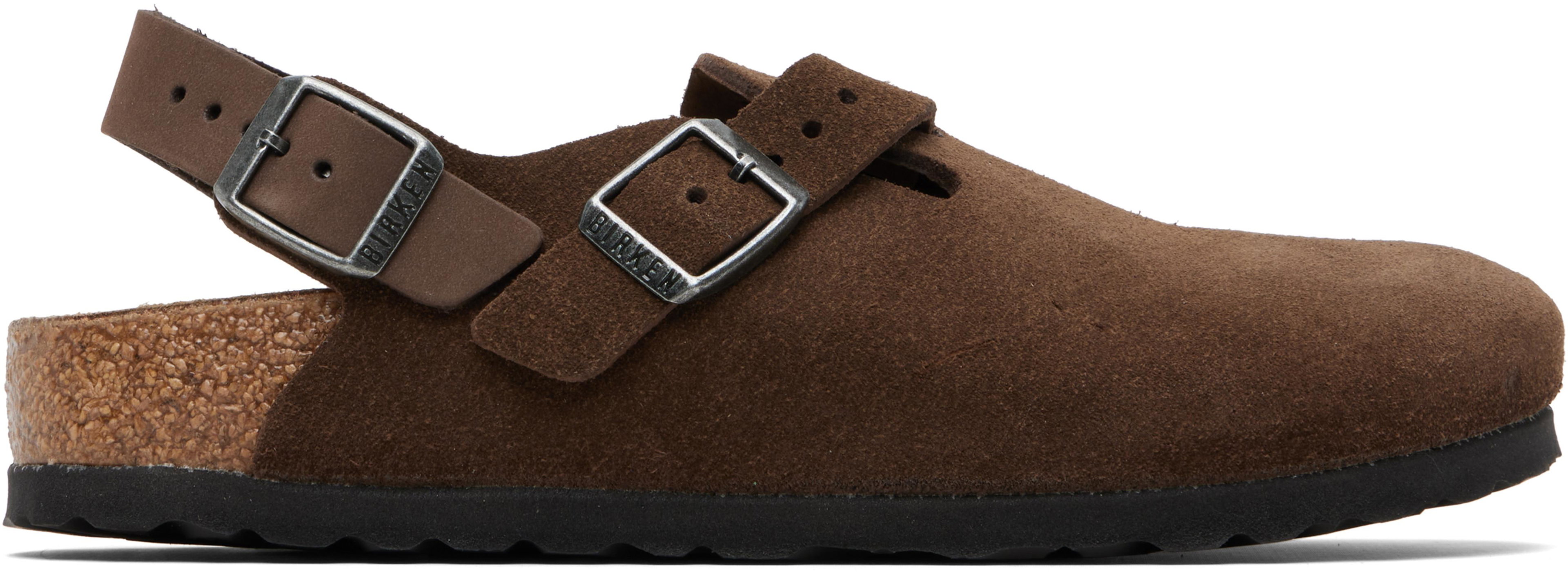 Brown Narrow Tokio Slip-on Loafers by BIRKENSTOCK